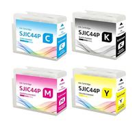 PHOVYAFI Cartuccia di inchiostro compatibile SJIC44P per etichetta a colori CW-C4030 Stampante T52Q1 T52Q2 T52Q3 T52Q4 con chip(1Set)