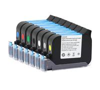 PHOVYAFI Cartuccia per inchiostro per solvente Eco da 25,4 mm per la stampante portatile compatibile con vari modelli portatili da 600 dpi(1Set)