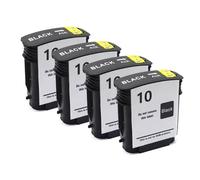 PHOVYAFI Compatibile 1/2/3/4 impostato per 10 82 cartuccia a inchiostro per plotter designjet 500 800ps per l'uso con 10 82 500 800 stampante(10BK 4pcs)
