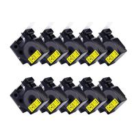 PHOVYAFI Controllo da 10 pacchetto da 24 mm compatibile con etichette D1 e etichetta 400 450(Black on Yellow)