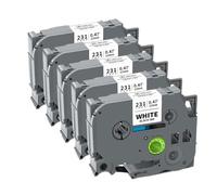 PHOVYAFI Etichette compatibili da 5 pacchetti for 12 mm su nastro laminato bianco for etichetta PTH110