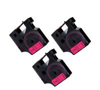 PHOVYAFI Nastro a etichetta rosa fluorescente da 12 mm compatibile con nastro d1 for etichetta 160 280 etichetta maker 3 pacchetto