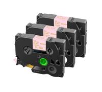 PHOVYAFI Nastro a nastro satinato da 12 mm 5 pacchetto compatibile con R231 RE34 RN34 R234 RW34 R531 Stampanti di etichetta e confezioni regalo(3PK Gold on Pink)