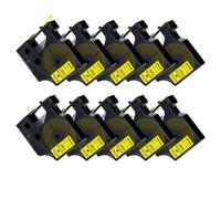 PHOVYAFI Nastro da 10 mm da 10 pk compatibile con modelli di nastro di etichetta D1 40910 40919 per etichetta etichetta etichetta 160 280(Black on Yellow)