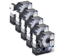 PHOVYAFI Nastro da 5pk 19mm etichetta per A45800 Nero su nastro laminato trasparente compatibile con 450 400 stampanti