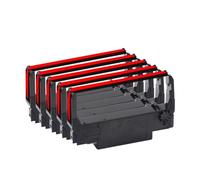 PHOVYAFI Nastro di stampa a inchiostro compatibile per ERC30 ERC34 ERC38 funziona con TM-U220PD U230 U210A TM-U370 U300C M188B M188D PINTER(5 pcs Black and red)