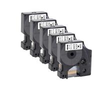 PHOVYAFI Nastro etichetta da 12 mm compatibile con D1 45013 45010 45018 45024 per etichettale 160 280 COOLPOP Etichetta Maker 5/10pcs(5PK Black on White)