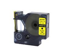 PHOVYAFI Ribbons del nastro di etichetta compatibili per la macchina -'etichetta LM-160 280 in dimensioni da 9 mm per tappeti adesivi D1 45010 45013 40910 43613(Black on Yellow)