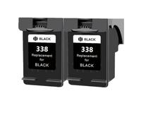 PHOVYAFI Sostituzione della cartuccia di inchiostro compatibile per 338 343 per Deskjet 460C 5740 6520 6540 6840 Photosmart 8150(2Pack Black)