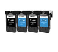 PHOVYAFI Sostituzione della cartuccia di inchiostro compatibile per PG-510 CL-511 per l'uso con MP250 MP280 IP2700 MP240 MP270 MP480 MX320(2Black 2Color)