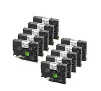 PHOVYAFI Tappeti a tubo di restringimento da 10 pacchi compatibili con HSE-2111 HSE-221 HSE-611 HSE-621 Maker di etichetta in dimensioni da 6 mm e 9 mm(White-9mm)