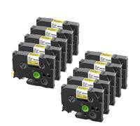 PHOVYAFI Tappeti ID flessibili da 10 pack compatibili con FX231 FX631 FX221 FX211 FX621 FX611 IMBONI DELLA STAMPA DI MAKER DI MACCHIO(Black on Yellow)