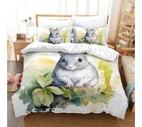 PHQAZWSXE 3D Con Stampa Di Rat Set Di Biancheria Da Letto Decorazione Microfibra Set Copripiumino Per Letto Per Ragazzi E Ragazze Con Chiusura A Cerniera King（220x240cm）
