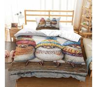 PHQAZWSXE 3D Stampato Three Little Birds Set Di Biancheria Da Letto Camera Da Letto Microfibra Set Copripiumino Letto Da Uomo E Da Donna Con Chiusura A Cerniera Single（135x200cm）