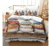 PHQAZWSXE 3D Stampato Three Little Birds Set Di Biancheria Da Letto Decorazione Microfibra Set Copripiumino Per Letto Da Uomo E Da Donna Con Chiusura A Cerniera Single(140x200cm)