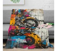 PHQAZWSXE stampa 3D AbstractGraffiti coperta da pisolino microfibra biancheria da letto calda plaid da pisolino morbido per pause studio studentesche UrbanStreetArtStyle 50x60inch(127x152cm)