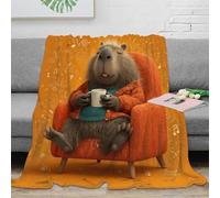 PHQAZWSXE stampa 3D accogliente cap coperta da viaggio microfibra biancheria da letto compatta coperta da viaggio morbida per regali per chi viaggia per lavoro 60x80inch(150x200cm)