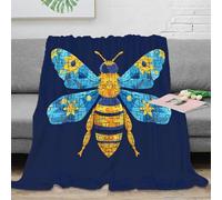 PHQAZWSXE stampa 3D Bee puzzle design coperta termica microfibra biancheria da letto non perde pelo coperta da letto calda per regali per notti fredde Colorful insect arte 70×80inch(180x200cm)