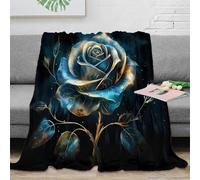 PHQAZWSXE stampa 3D BlueRoseArt coperta per aria condizionata microfibra biancheria da letto morbida coperta per estate leggera per regali per vacanze estive FantasyDigitalStyle 40x50inch(100x130cm)