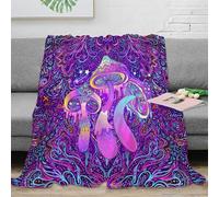 PHQAZWSXE stampa 3D psychedelic mus plaid da divano microfibra biancheria da letto non perde pelo coperta da divano morbida per giovani in relax vibrante surreal art 40x50inch(100x130cm)