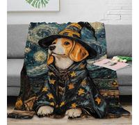 PHQAZWSXE stampa 3D Witch cane hat coperta per tutte le stagioni biancheria da letto anti-pilling coperta versatile non perde pelo per studenti tutto l'anno Starry night 70×80inch(180x200cm)