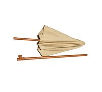 PHQCIV Piccolo Parasole Rotondo Portatile Esterno 1,4M per Bancarelle, Parasole da Giardino Pieghevole, Ombrello da Spiaggia Impermeabile UPF50+, per Balcone, Terrazzo E Campeggio(Khaki)
