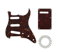 Phrilam SSS - Battipenna e piastra posteriore per chitarra elettrica Stratocaster a 11 fori, set per chitarra Fender USA/messicana, stile moderno, tartaruga retrò