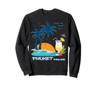 Phuket Palme Tramonto Fiori Cóctel en la Playa Tailandia Felpa