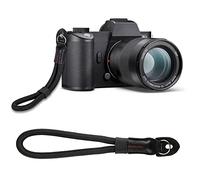 PHULWEL Cinghia in nylon intrecciato per Sony NEX Leica Canon Nikon Panasonic Fujifilm Olympus etc., nero, taglia unica