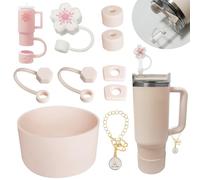 PHULWEL Confezione da 10 accessori per tazze, si applicano alle bottiglie Stanley Quencher Adventure 30oz, 40oz e IceFlow 20oz e 30oz (quarzo rosa).