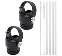 PHULWEL Coperchio con cannuccia per borraccia con bocca standard e bocca stretta, accessori per borraccia sportiva, coperchio di ricambio per cannuccia - Confezione da 2