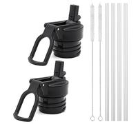 PHULWEL Coperchio per Cannuccia Hydro Flask Standard Mouth, Coperchio con Cannuccia Adatto per Hydroflask Standard Mouth, Tappi Sportivi per Bottiglie d'Acqua, Coperchio di Ricambio Superiore