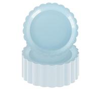 PHUNAT 50 piatti di carta blu da 18 cm, resistenti per feste di compleanno, baby shower, decorazioni per feste a tema blu