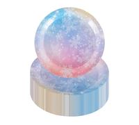 PHUNAT Piatti di carta sfumati rosa, confezione da 50, 17,8 cm, fiocchi di neve, forniture per feste invernali, Natale, feste di ghiaccio