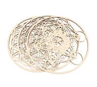 Phyachelo 3 Pezzi/Set Set di Arte della Parete della Geometria Sacra Arte della Parete nel Legno, Arte della Geometria Sacra, Scultura, Decorazioni da Parete per la Decorazione Domestica