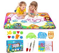 PHYLES Doodle Tappeto Magico, 87 x 57cm Disegno Mat 6 Colorati Acqua, Scribble Boards- Giocattolo Gioco Educativo Regalo per Bambini