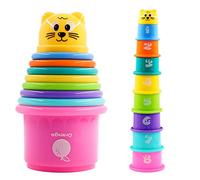 PHYLES Impilabile cubi Bambini, giochi impilabili per Bambini, Tazze Impilabili Bambini con Numeri e Animale e Lettere dell’Alfabeto, Adatto per Primi Giochi Educativi Bimbo