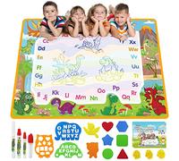 PHYLES Tappeto Magico Bambini,100x70cm Doodle Tappeto Magico,Tappetino Aqua Magic Doodle a Tema Dinosauro,Giochi Bambini 3-8 anni,Giocattoli educativi e Regali per Ragazzi,Ragazze