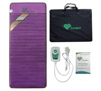 PHYMAT Tappetino riscaldante in ametista a raggi infrarossi lontani (178 x 78,7 cm) - 5 colori naturali cristallo infrarossi, tappetino riscaldante a infrarossi ametista con spegnimento automatico