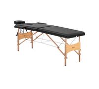physa Lettino da massaggio portatile - 2 zone -185 x 70 x 62 - 86 cm - 220 kg - Nero PHYSA VANNES BLACK