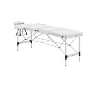 physa Lettino da massaggio portatile - 185 x 60 x 59 cm - 180 kg - Bianco - 4062859005649