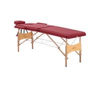 physa Lettino massaggio portatile - 2 zone - 185 x 60 x 62 - 86 cm - 220 kg - Rosso PHYSA TOULOUSE RED