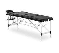 physa Lettino Massaggio Portatile Pieghevole Letto Per Massaggi BORDEAUX BLACK (Nero, 180 kg, 59-80 cm)