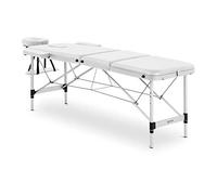 physa Lettino Massaggio Portatile Pieghevole Letto Per Massaggi BORDEAUX WHITE (Bianco, 180 kg, 60-81 cm)
