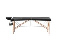 physa Lettino Massaggio Portatile Pieghevole Letto Per Massaggi PHYSA TOULOUSE BLACK (Nero, 220 kg, 62-86 cm)