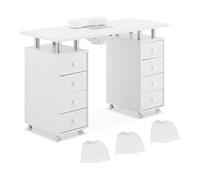 Physa PHY-MT-11 - Tavolo per unghie, 8 cassetti, 8 ruote, per manicure
