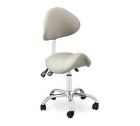 physa Sgabello con schienale - Schienale e seduta regolabili in altezza - 55 - 69 cm - 150 kg - Grigio, Argento PHYSA MANNHEIM GRAY