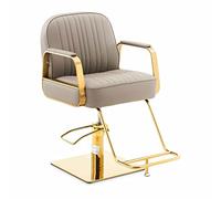Physa Physa Staunton BEIGE - Sedia da parrucchiere con poggiapiedi, colore beige Staunton, colore oro e beige