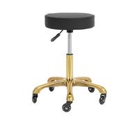physa PHYSA WORCESTER BLACK_GOLD Sgabello tondo 54 - 72 cm 150 kg - Nero, oro Sgabello con ruote Sgabello da scrivania Sgabello tondo girevole