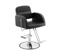 physa Poltrona da parrucchiere con poggiapiedi - 50 - 65 cm - 200 kg - Nero, argento PHYSA YOXALL BLACK
